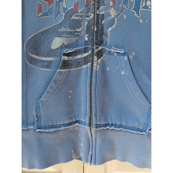 VINTAGE JUNK FOOD LYNARD SKYNYRD WOMENS DISTRESSED ROCK HOODIE SWEATSHIRT XS/S - Picture 9 of 11
